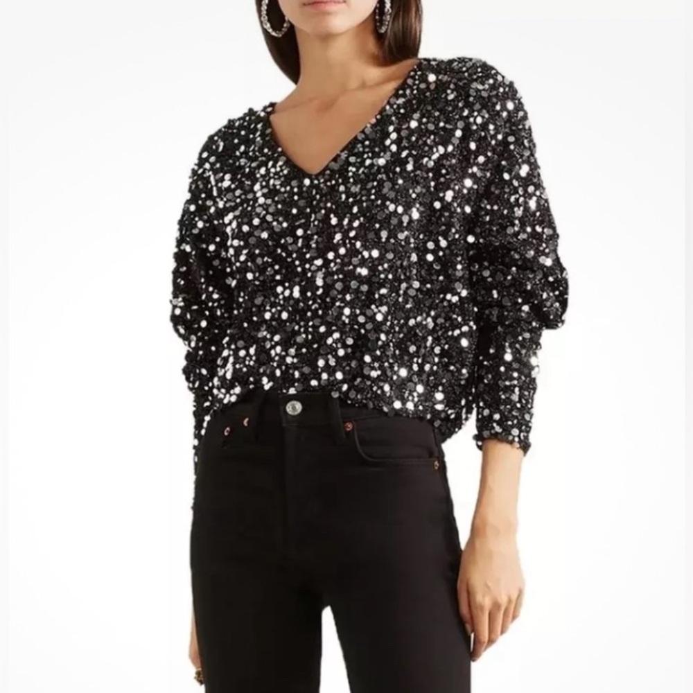 Black Sequin Women's Sweater